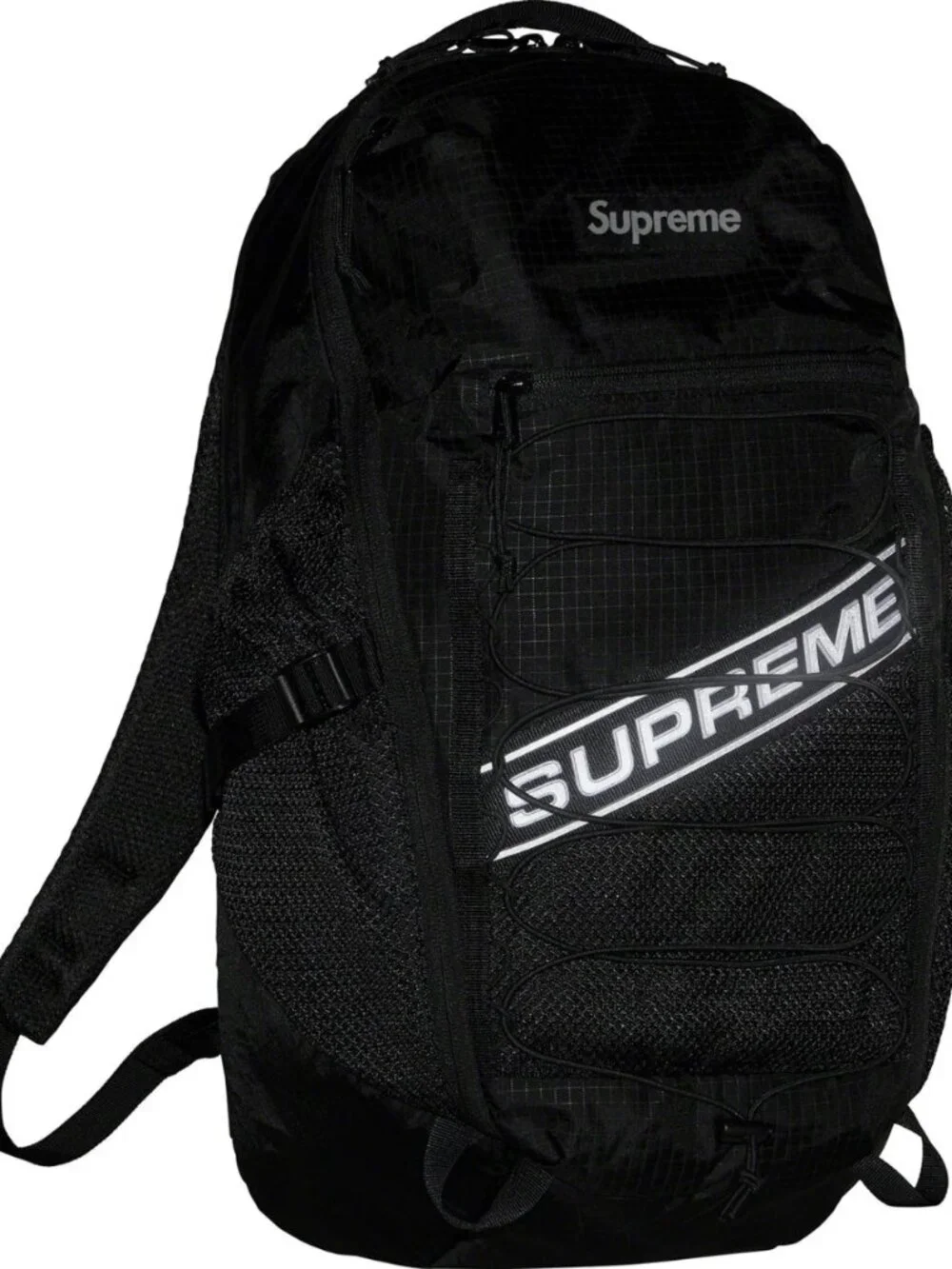 Supreme Reflective Logo Strap Backpack Black